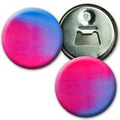 2 1/4" Diameter Magnetic Bottle Opener w/ 3D Lenticular Effects - Pink/Purple (Blank)